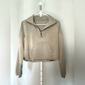 Lululemon Beige Quarter-Zip Pullover